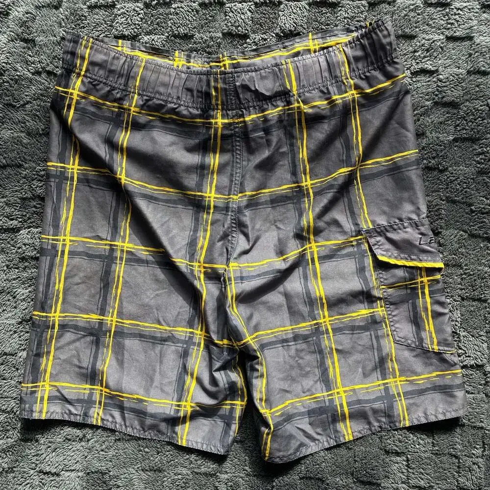 Laguna Plaid Board Shorts Y2K Surf Swim Trunks Small